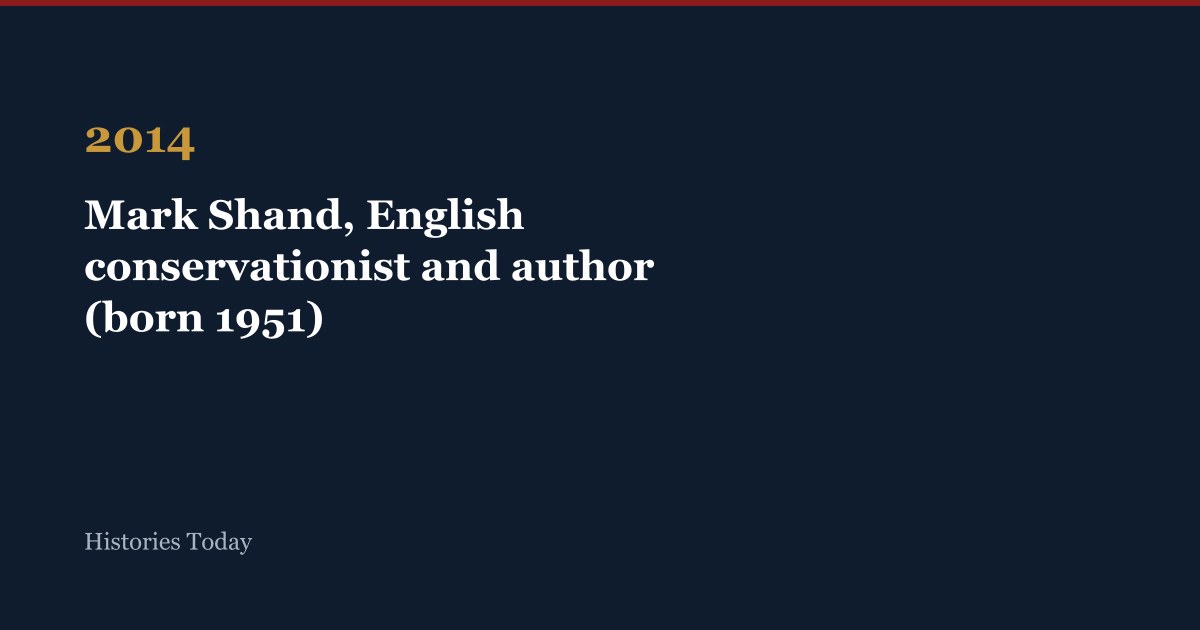 Mark Shand, English conservationist and author (born 1951) (2014 ...