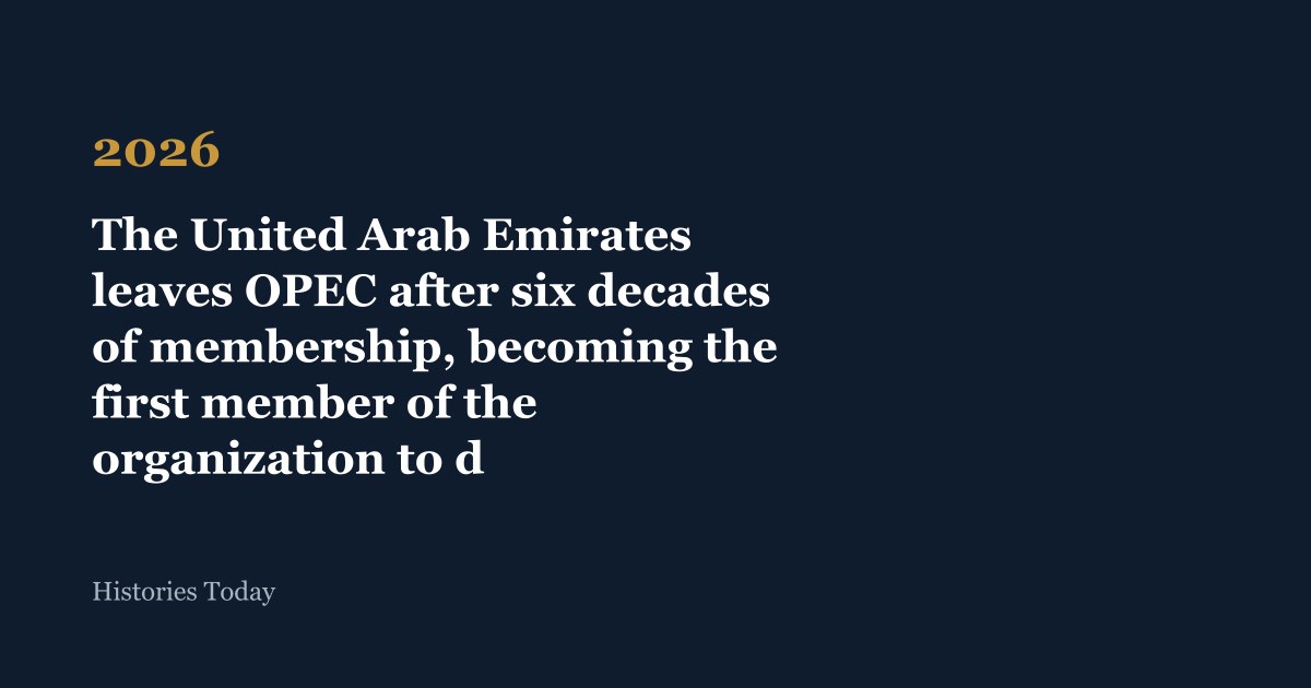 The United Arab Emirates leaves OPEC afterâ€¦ â€” May 1, 2026 ...
