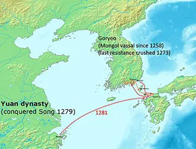 1281 mongol invasions of japan the mongolian fleet of kublai kha 08 15