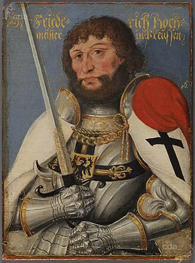 1473 friedrich of saxony grand master of the teutonic knights d 10 26