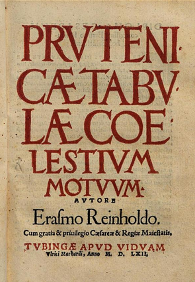 1511 erasmus reinhold german astronomer and mathematician died 10 22