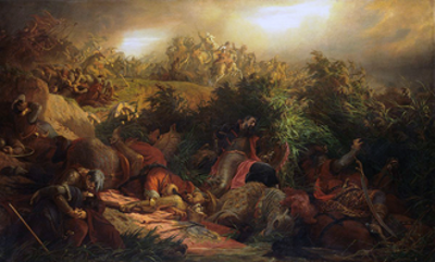 Battle of Mohács: The Ottoman Turks led by Suleiman the Magnificent defeat and kill the last Jagiellonian king of…