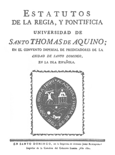 1538 the universidad santo tomas de aquino is founded in what is 10 28
