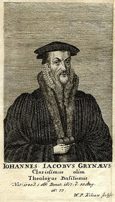 1540 johann jakob grynaeus swiss pastor and theologian died 161 10 01