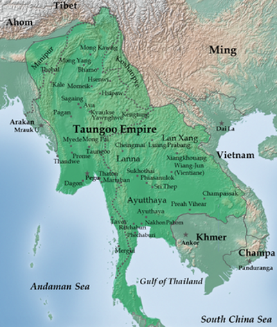 1548 forces of the burmese toungoo dynasty led by king tabinshweh 10 14