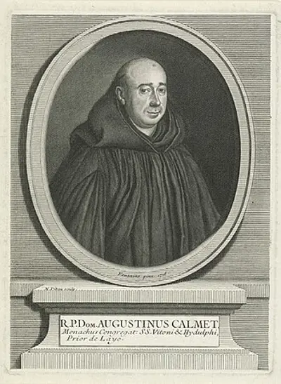 1757 antoine augustin calmet french monk and theologian born 16 10 25