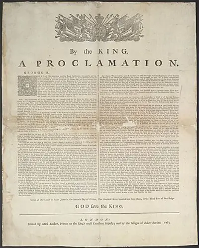 1763 king george iii issues the royal proclamation of 1763 closi 10 07