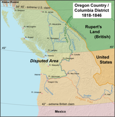 1846 the oregon treaty extends the border between the united stat 06 15