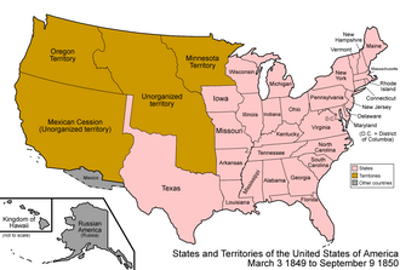 1850 the compromise of 1850 transfers a third of texass claimed 09 09
