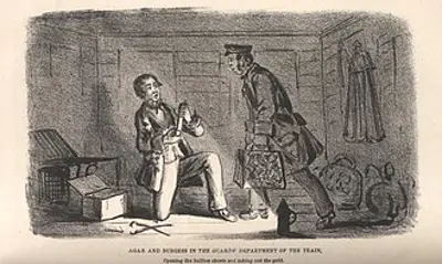 1855 thieves stole 224 pounds 102 kg of gold from a train trave 05 15