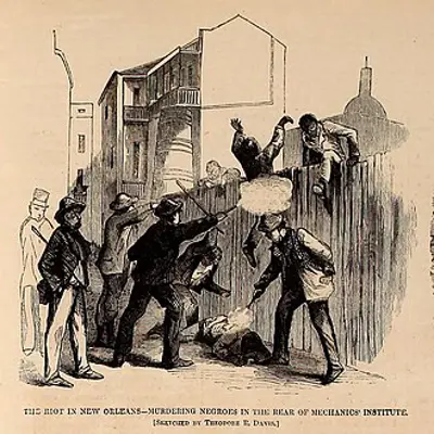 1866 armed confederate veterans in new orleans riot against a mee 07 30