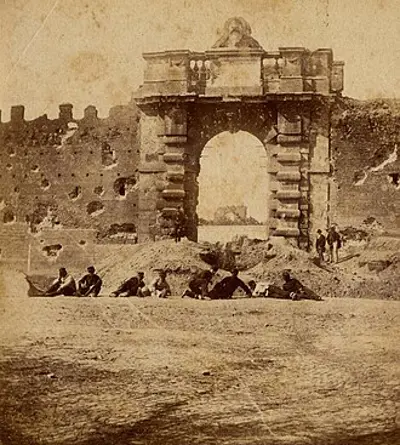 1870 the bersaglieri corps enter rome through the porta pia and 09 20