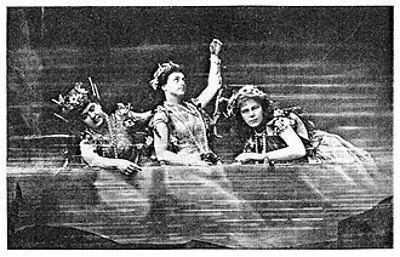 A performance of Das Rheingold (scene pictured) opened the first performance of Richard Wagner's Ring cycle at the…