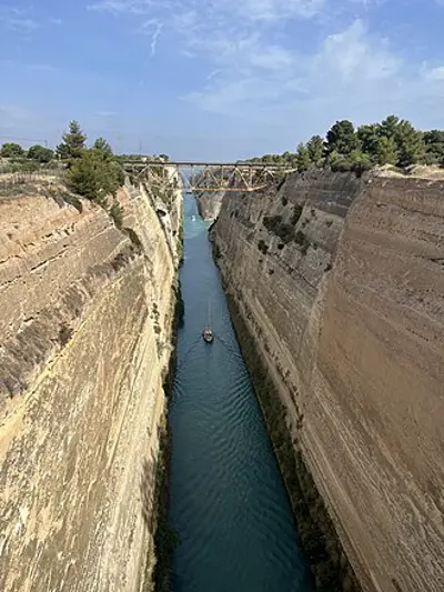 1893 the corinth canal was formally opened bisecting the narrow 07 25