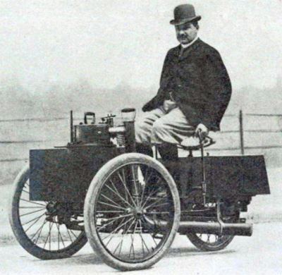 1894 jules albert de dion finished first in the worlds first mot 07 22