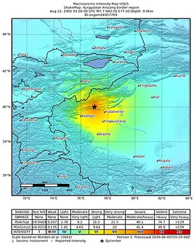 1902 at least 6000 people are killed by the magnitude 7