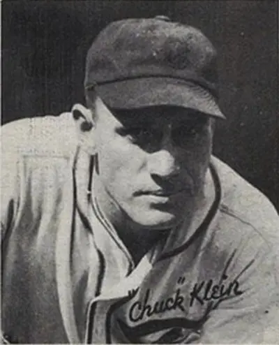 1904 chuck klein american baseball player died 1958 10 07