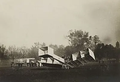 1906 the santos dumont 14 bis makes a short hop the first flight 09 13