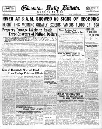 1915 the north saskatchewan river flood of 1915 is the worst floo 06 29