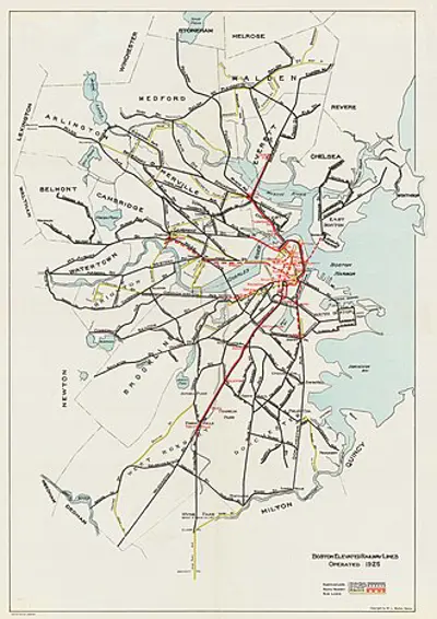 1916 boston elevated railway companys streetcar no