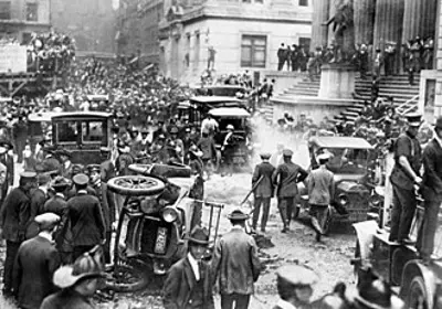 1920 a bomb in a horse drawn wagon exploded in front of 23 wall s 09 16