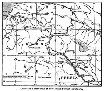 1921 soviet republics sign the treaty of kars to formalize the bo 10 13