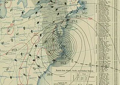 1933 the chesapeakepotomac hurricane made landfall in the outer 08 23