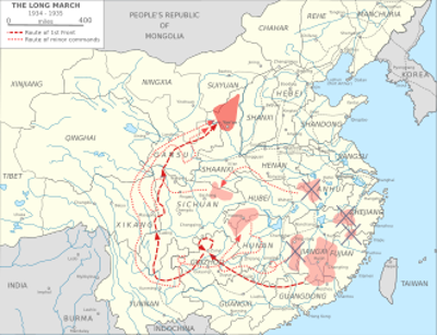 1934 chinese communists begin the long march to escape nationalis 10 16