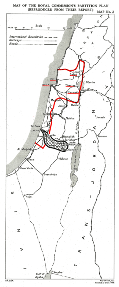 1937 the peel commission report recommends the partition of pales 07 07