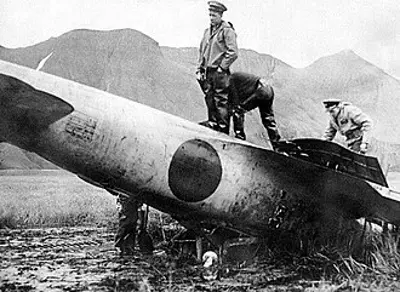 1942 a downed japanese mitsubishi a6m zero was discovered on akut 07 10