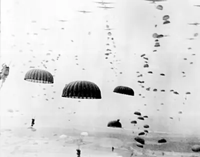 1944 world war ii allied airborne troops parachute into the neth 09 17