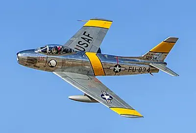 1947 the north american f 86 sabre flies for the first time