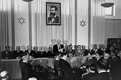 1948 israel is declared to be an independent state and a provisio 05 14