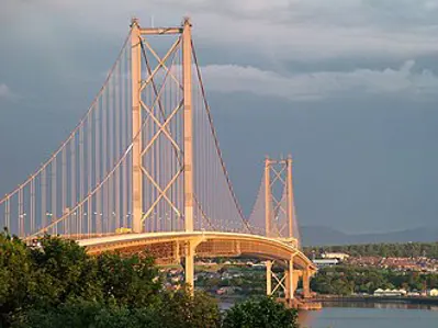 1964 scotlands forth road bridge near edinburgh officially opens 09 04