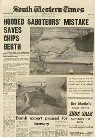 1976 environmental activists bombed the port facilities in bunbur 07 19