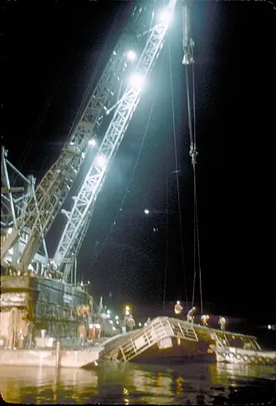 1976 the lulingdestrehan ferry mv george prince is struck by the 10 20