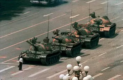 1989 the tank man halts the progress of a column of advancing tan 06 05