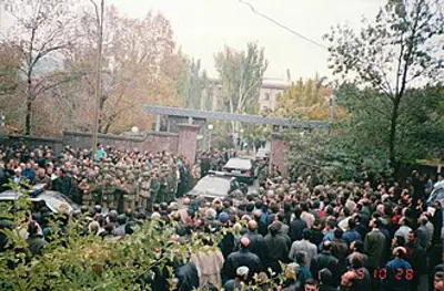 1999 gunmen open fire in the armenian parliament killing the pri 10 27