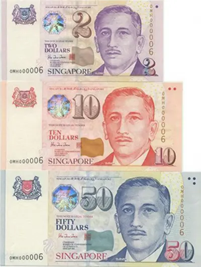 1999 the first banknotes of the portrait series of the singapore 09 09