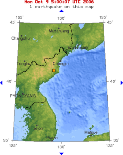 2006 north korea conducts its first nuclear test