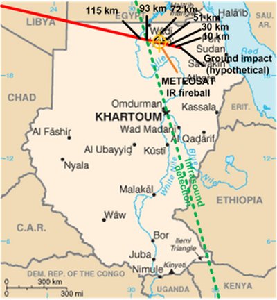 2008 asteroid 2008 tc3 impacts the earth over sudan the first ti 10 07
