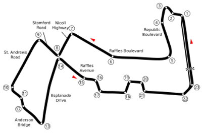 2008 the singapore grand prix is held as formula ones inaugural 09 28
