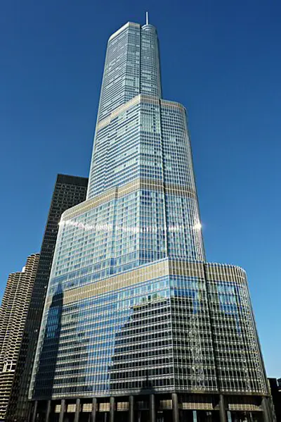 2008 the trump international hotel and tower in chicago is topped 08 16