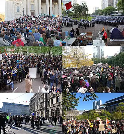 2011 global demonstrations against economic inequality corporate 10 15