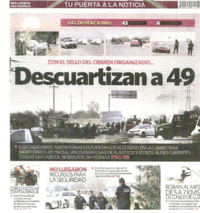 2012 mexican authorities discovered 49 dismembered bodies in cade 05 13