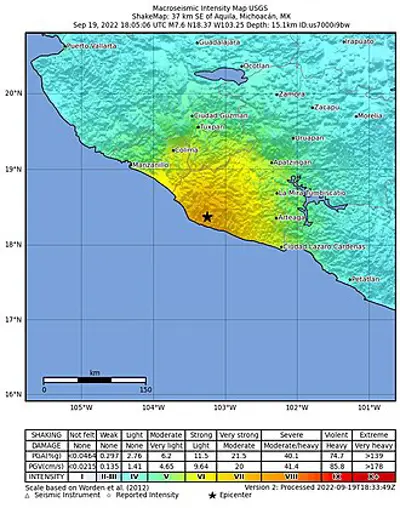 2022 a strong earthquake kills 2 and injures over 30 in mexicos 09 19